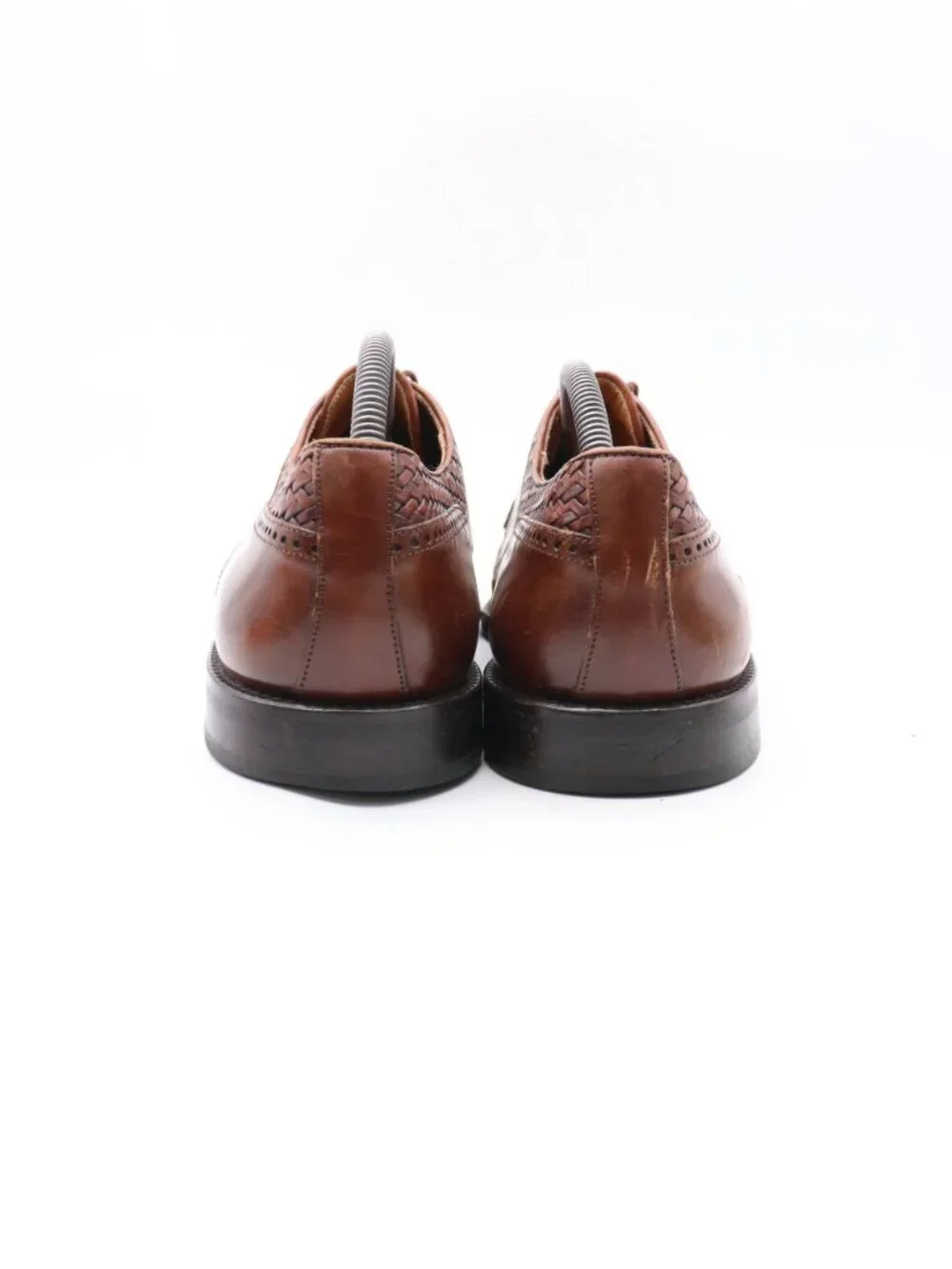 Mezlan Salinas Men's 10 M Genuine Crocodile Brown Woven Leather Oxford Cap Toe